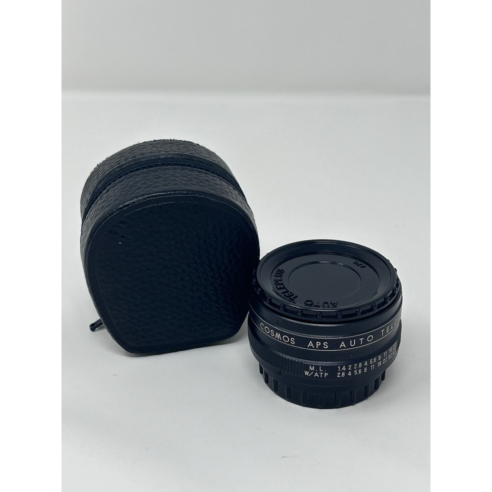 Cosmos APS Auto Teleplus 2X Teleconverter Lens with Case Made in Japan Black‎